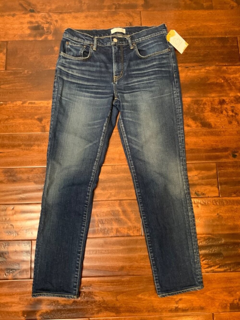 Moussy Vintage Men's Blue Dark Blue Denim Rochester Slim Jeans, Size 32
